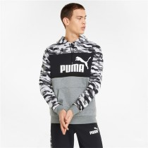 Sweat à capuche homme Puma ESS Camo Noir Gris Blanc Camouflage