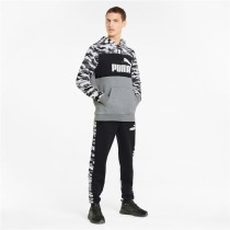 Men’s Hoodie Puma ESS Camo Black Grey White Camouflage