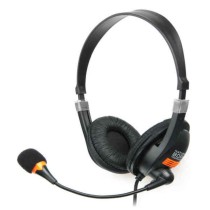 Headphones with Microphone Natec NSL-0294 Black Orange (1 Unit)