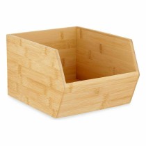 Caisse de Rangement Empilable Marron Bambou 20,1 x 15,1 x 25 cm (12 Unités)