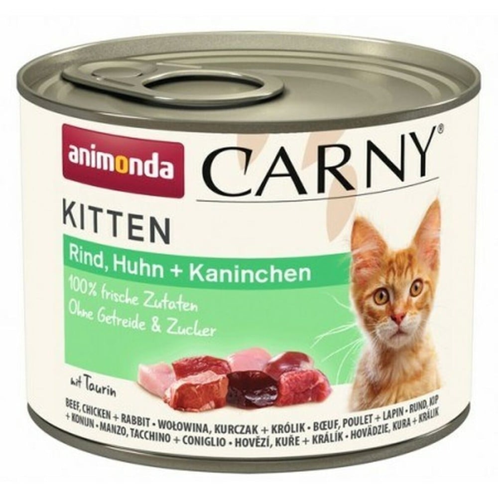 Aliments pour chat Animonda Carny Kitten Poulet Veau Lapin 200 g