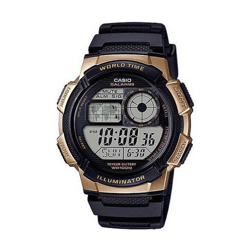 Montre Homme Casio WORLD TIME ILLUMINATOR - 5 ALARMS, 10 YEAR BATTERY Noir (Ø 43 mm) (Ø 45 mm) (Ø 40 mm)