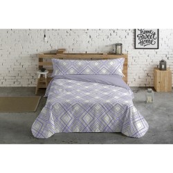 Duvet cover set Hosteline Lineas Light mauve Single 3 Pieces