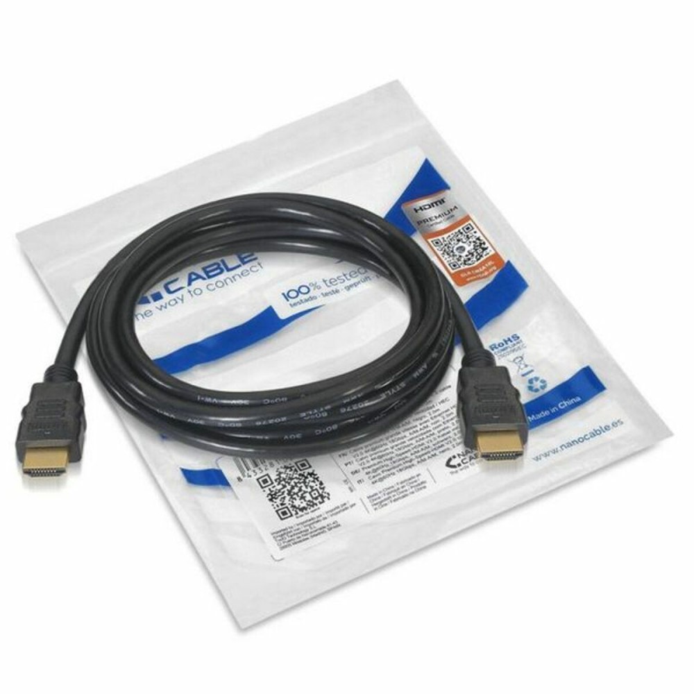 HDMI Kabel NANOCABLE HDMI V2.0, 1.5m V2.0 4K 1,5 m Schwarz 1,5 m