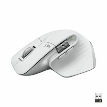 Schnurlose Mouse Logitech MX Master 3S Silberfarben Schwarzweiß