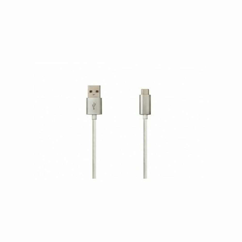 USB A to USB C Cable DCU 391156 Silver (1 m)