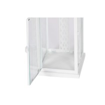 Lanterne Home ESPRIT Blanc Verre Fer Shabby Chic 20 x 20 x 55 cm (3 Pièces)