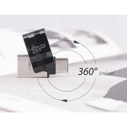 USB stick Silicon Power Mobile C31 USB 3.1 USB-C OTG 32 GB Black Black/Silver (1 Unit)