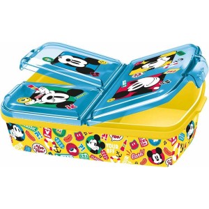 Compartment Lunchbox Mickey Mouse Fun-Tastic polypropylene 22 x 14 x 6 cm 19,5 x 16,5 x 6,7 cm