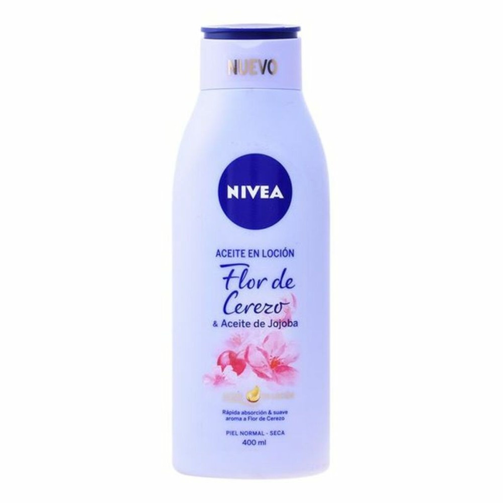 Lotion à huile de fleur de cerisier et huile de jojoba Nivea Aceite En Locion (400 ml) 400 ml