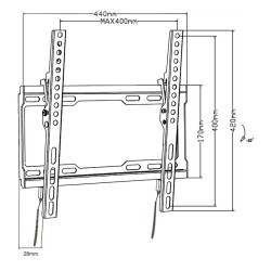 Support de TV MacLean MC-412 32" 70" 45 kg