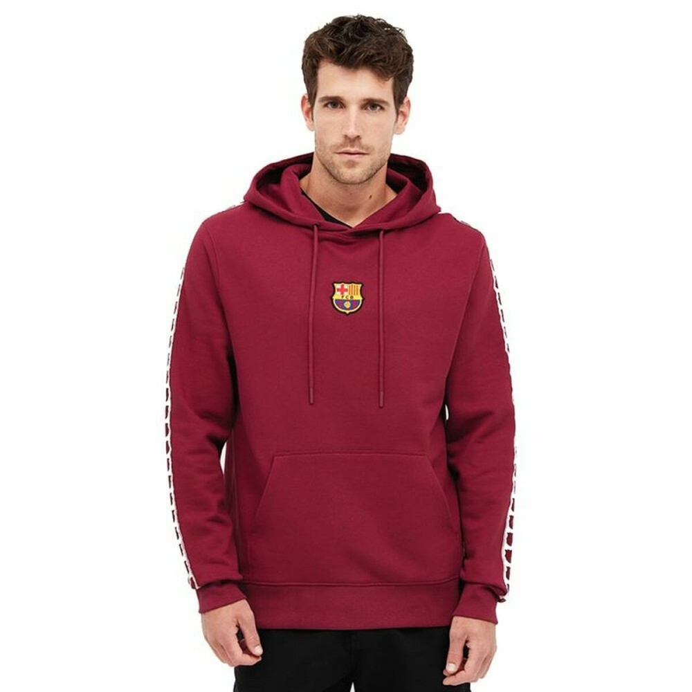 Herren Sweater mit Kapuze F.C. Barcelona Granatrot