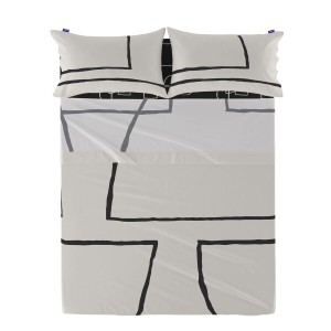 Drap HappyFriday Blanc Serenity Multicouleur 260 x 270 cm