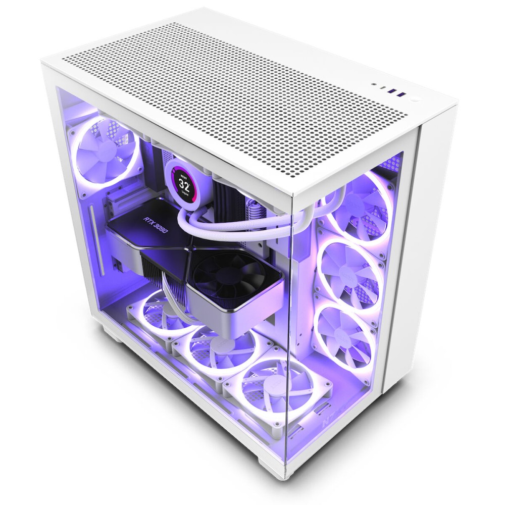 ATX Semi-Tower Gehäuse NZXT H9 All Weiß