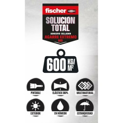 Sealer/Adhesive Fischer Solución Total 572475 White 290 ml Extra strong