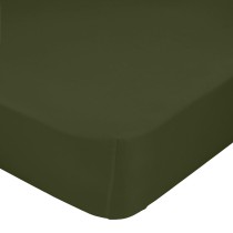 Drap housse HappyFriday BASIC Vert foncé 140 x 200 x 32 cm 