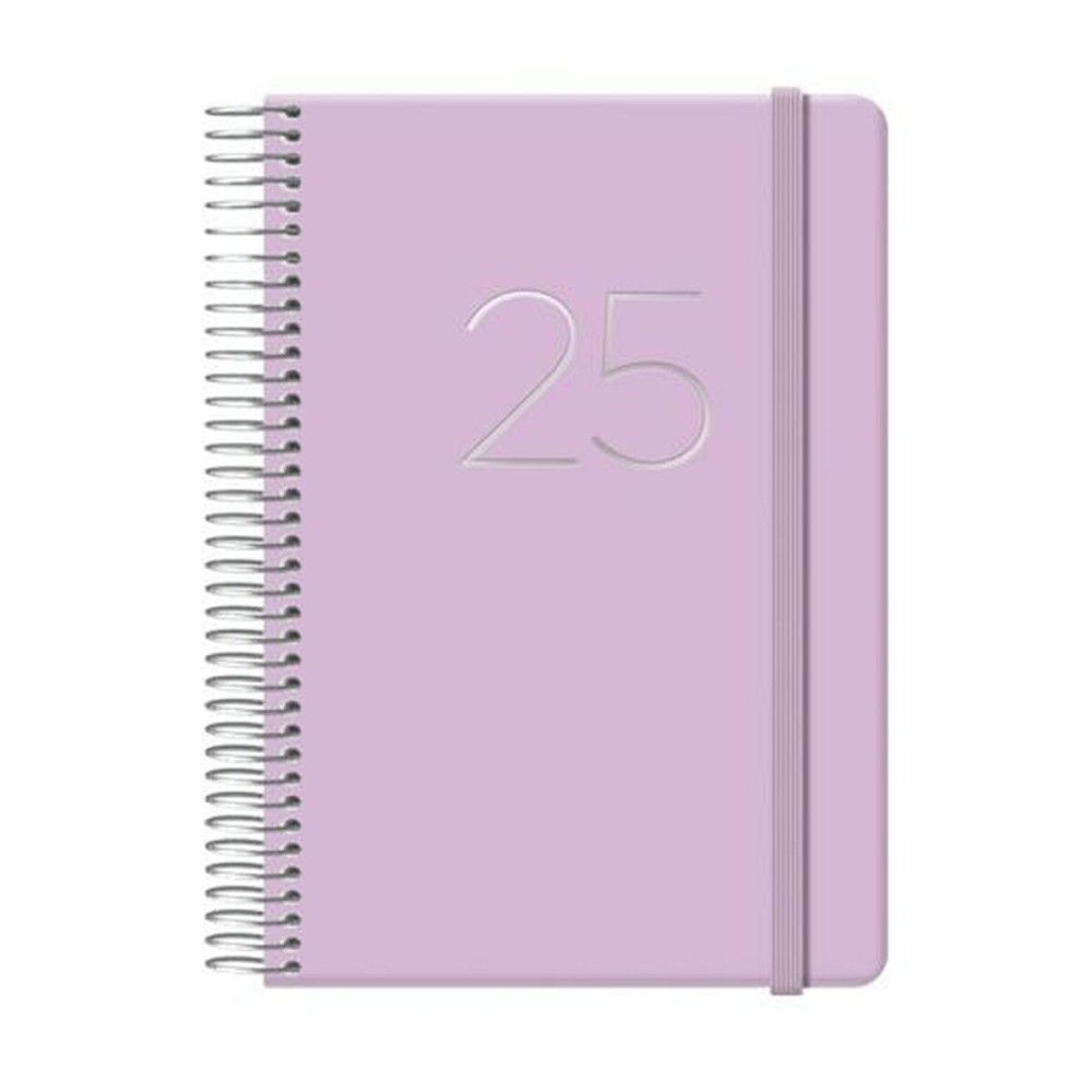 Agenda GLOSS DOHE 12574 Violet 12,5 x 18 cm Annuel 2025