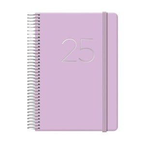 Agenda GLOSS DOHE 12574 Violet 12,5 x 18 cm Annuel 2025