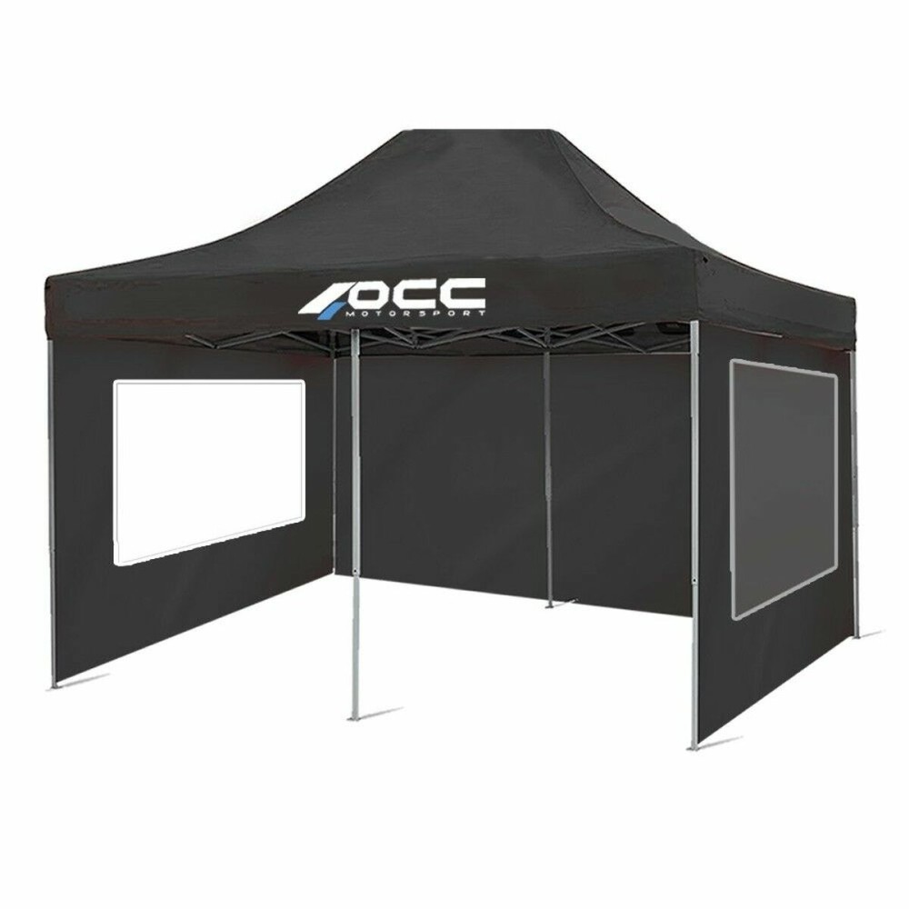 Mur de Tente OCC Motorsport NA Racing Noir Polyester 420D Oxford 3 x 2 m Fenêtre 2 Unités (Reconditionné A)