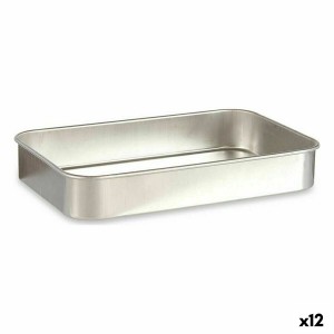 Roasting Tin Silver Aluminium 23,5 x 6 x 36 cm (12 Units)