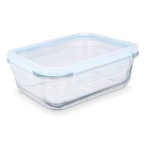 Boîte à lunch Transparent Silicone Verre Borosilicaté 1 L 22 x 7 x 16,5 cm (12 Unités)