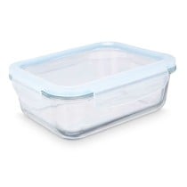 Lunch box Transparent Silicone Borosilicate Glass 1 L 22 x 7 x 16,5 cm (12 Units)