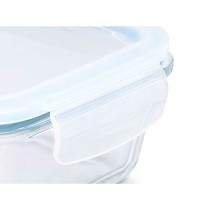 Lunch box Transparent Silicone Borosilicate Glass 1,5 L 24,5 x 7,6 x 19 cm (12 Units)