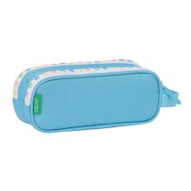 Zweifaches Mehrzweck-Etui Benetton Spring Himmelsblau 21 x 8 x 6 cm