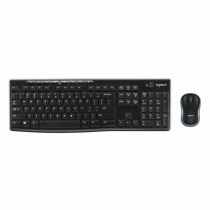 Keyboard and Wireless Mouse Logitech MK270 Wireless Black Spanish Qwerty