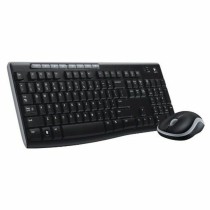 Keyboard and Wireless Mouse Logitech MK270 Wireless Black Spanish Qwerty