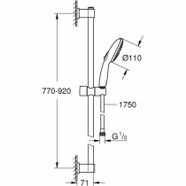 Colonne de douche Grohe Vitalio Start 110 Plastique