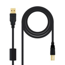 USB 2.0 A to USB B Cable NANOCABLE 10.01.1203 Black 3 m (1 Unit)