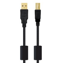 USB 2.0 A to USB B Cable NANOCABLE 10.01.1203 Black 3 m (1 Unit)