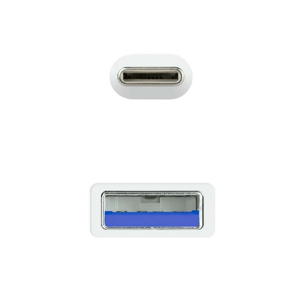 Câble USB-C vers USB NANOCABLE 10.01.4001-W Blanc 1 m (1 Unité)