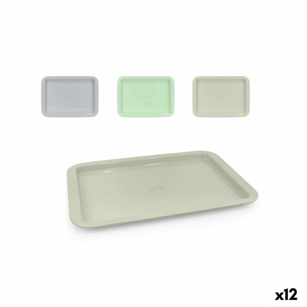 Plateau de petit déjeuner Quttin Métal 48 x 33,5 x 1,8 cm (12 Unités)