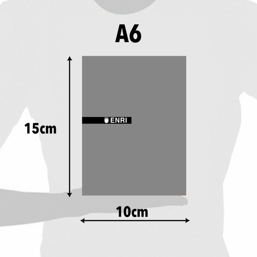 Schein Notizblock ENRI Weiß A6 80 Blatt 4 mm (10 Stück)