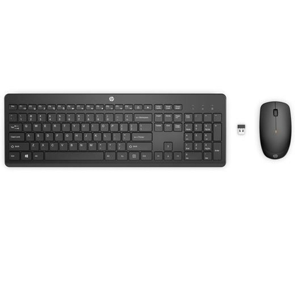 Clavier et souris sans fil HP 1Y4D0AA QWERTY Noir