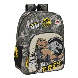 Schulrucksack Jurassic World Warning Grau 33 x 42 x 14 cm