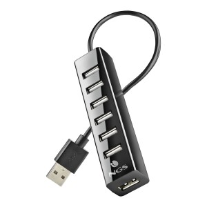 Hub USB NGS IHUB7 TINY Schwarz