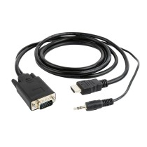 Adaptateur VGA vers HDMI avec Audio GEMBIRD A-HDMI-VGA-03-6 Noir 1,8 m