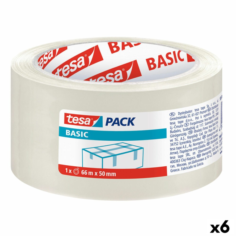 Klebeband TESA Verpackung Durchsichtig 50 mm x 66 m (6 Stück)