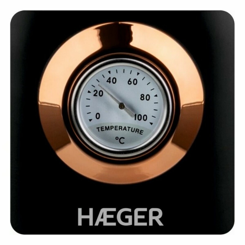 Wasserkocher mit Elektrischer Teekanne Haeger EK-22B.024A Schwarz Edelstahl 2200 W 1,7 L