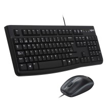 clavier et souris Logitech MK120 Noir Espagnol Qwerty