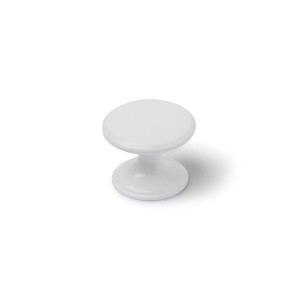 Pommeau Rei 756 Blanc Métal Ø 33 x 27 mm 4 Pièces