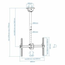 Support plafond pour TV TooQ LPCE1170TSLI-B