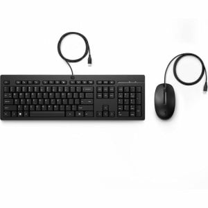 clavier et souris HP 286J4AAABE Noir Espagnol Qwerty