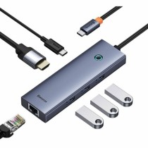 Hub USB Baseus Schwarz Grau (1 Stück)