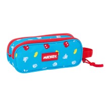 Trousse Fourre-Tout Double Mickey Mouse Clubhouse Fantastic Bleu Rouge 21 x 8 x 6 cm