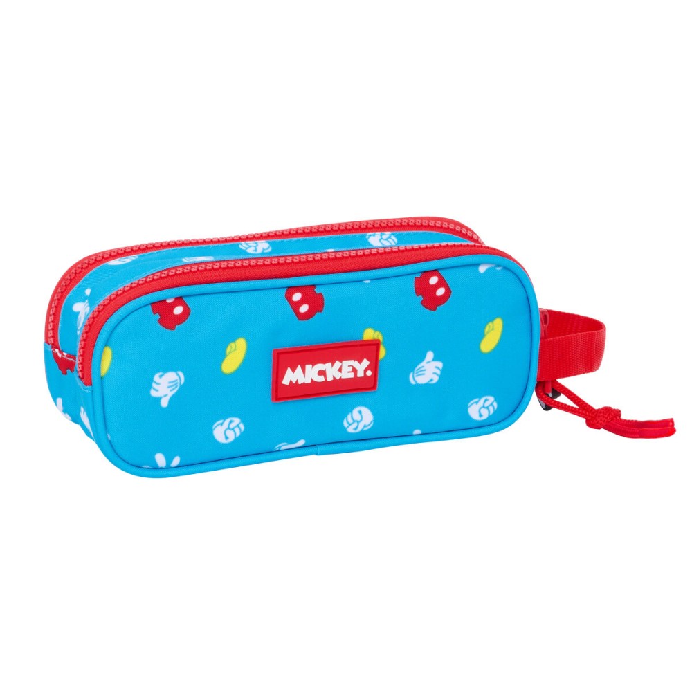 Trousse Fourre-Tout Double Mickey Mouse Clubhouse Fantastic Bleu Rouge 21 x 8 x 6 cm