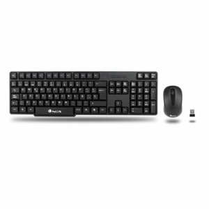 clavier et souris NGS NGS-KEYBOARD-0358 Noir QWERTY Qwerty US Sans fil